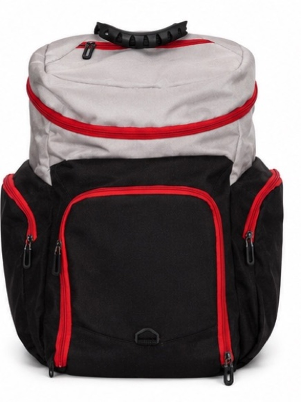Men's Black and Light Gray sports bag with Red Trim and Basketball compartment!